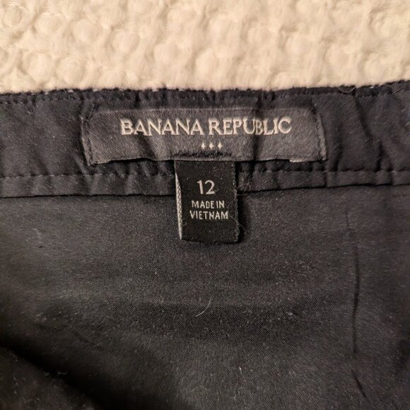 Wool Blend Banana Republic Dark Brown Tweed Mini Skirt Fully Lined - Picture 7 of 9